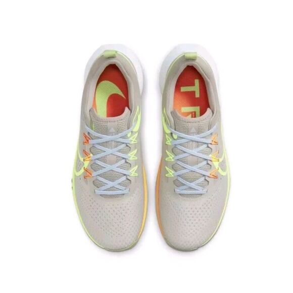 Nike React Pegasus Trail 4 Grey/Volt-Orange Running Shoe‎ DJ6158 002 Mens Sz 10 - Picture 3 of 16